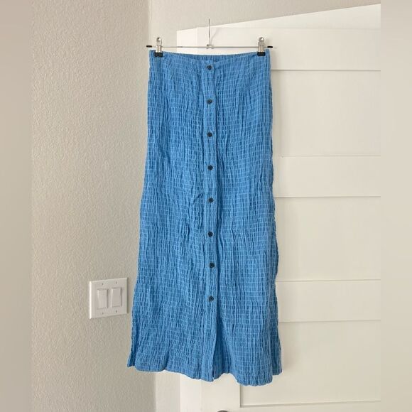 NWT - XS - MARA HOFFMAN - ARIA skirt blue cotton holiday beach cover up cruise - Picture 2 of 5